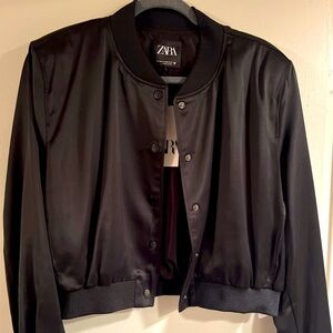 Very nice ZARA Cropped Bomber Jacket.